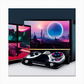 Game Consoles Canvas Print
