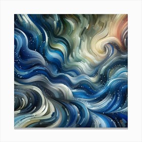 Abstract Wave Painting 3 Canvas Print