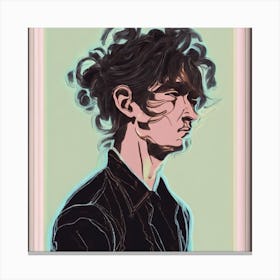 Man With Curly Hair 1 Canvas Print