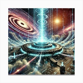 A High Tech, Sci Fi Scene Depicting The Tidal Anni 1 1 Canvas Print