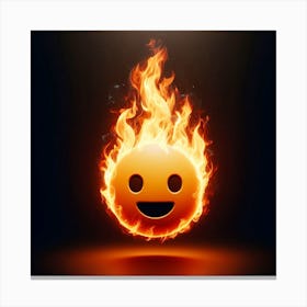 Fire Emoji Canvas Print