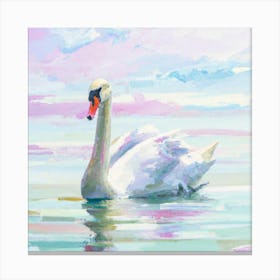 Swan On The Lake Canvas Print
