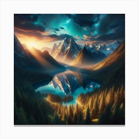 Sunrise In The Mountains 27 Canvas Print