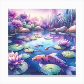 Koi Pond 2 Canvas Print