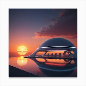 Pool sunset Canvas Print