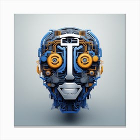 Robot Head 2 Canvas Print