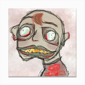 Zombie Head - Canvas Print