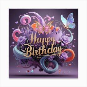 Happy Birthday 1 Canvas Print