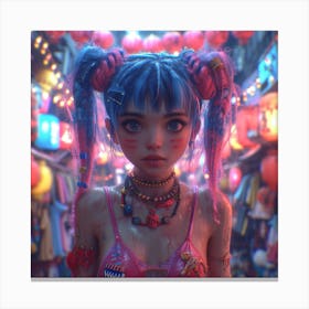 Kawaii Girl Canvas Print