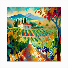 Firefly Beautiful Modern Lush Spanish Vinyard Landscape 16061 (1) Canvas Print