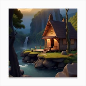 Cottage In The Forest Canvas Print