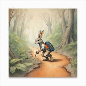 Rabbit In The Woods 15 Canvas Print