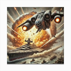 Titanclaw Bomber Obliterating Enemy Capital Ships Iron Commonwealth Canvas Print