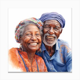 Happy Couple Canvas Print