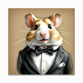 Hamster In Tuxedo 1 Canvas Print