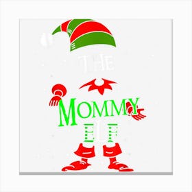 Mommy Elf Group Matching Family Christmas Pajama Outfit 1 Canvas Print