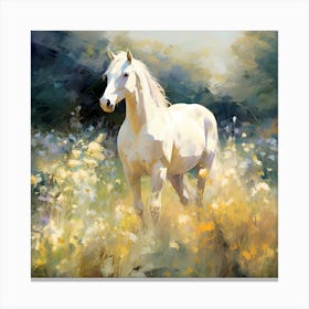 Equestrian Tapestry: Sunlit Harmony Canvas Print