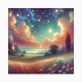 Starry Night Painting Canvas Print