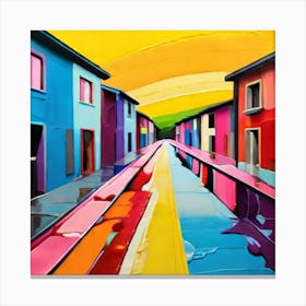 Colorful Street Canvas Print