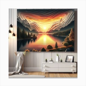 Sunset In The Mountains 2 Canvas Print