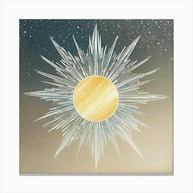 Sun with ice rays Canvas Print