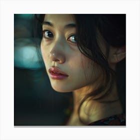 Portrait Of A Young Asian Woman 3 Canvas Print