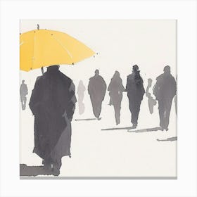 Yellow Umbrella Canvas Print