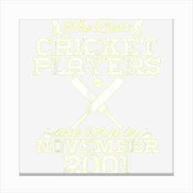 23 Year Old Birthday In November 2001 Best Cricket Players 1 Canvas Print