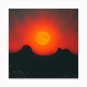 Full Moon In The Desert 1 Canvas Print