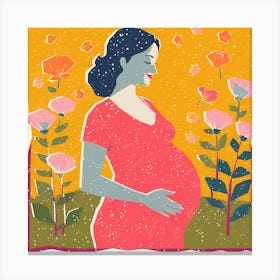 Pregnant Woman In The Garden Stampe su tela