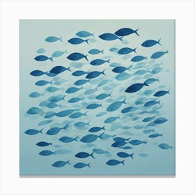 Blue Fishes Canvas Print