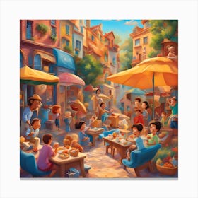 Cafe In Paris Canvas Print