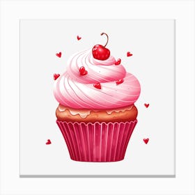 Valentine'S Day Cupcake 2 Canvas Print