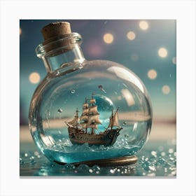 Ship In A Bottle Canvas Print