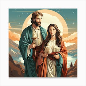 Jesus And Mary 1 Canvas Print