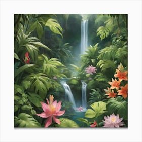 Lush Botanicals: Vibrant and verdant, these images celebrate the lushness and diversity of the plant kingdom. Whether it's a close-up of delicate flowers, a verdant forest canopy, or a cascading waterfall framed by foliage, they bring the beauty of nature's bounty into focus, inspiring appreciation for the intricate wonders of the natural world. Canvas Print