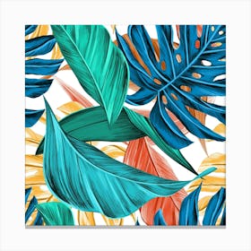 Leaves Tropical Summer Exotic 1 Canvas Print