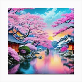 Cherry Blossoms In Japan Canvas Print