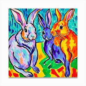 Three Rabbits Canvas Print