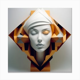 Futuristic Geometric Shape Canvas Print