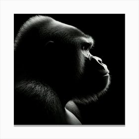 Portrait Of A Gorilla Canvas Print