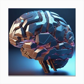 3d Rendering Of A Brain 16 Canvas Print