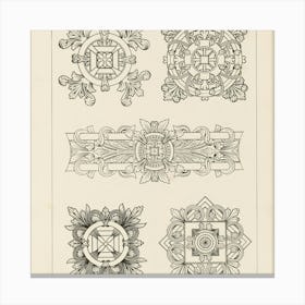 Vintage Geometrical Patterns 9 Canvas Print