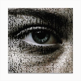 Pixelated Eye Canvas Print