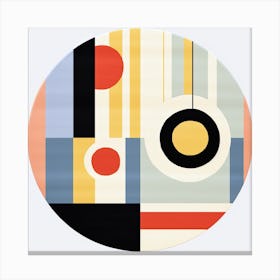 Mid Century Modern Harmony: Geometric Serenity Canvas Print