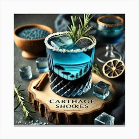 A Beautifully Presented Carthage Shores Cocktail, Canvas Print