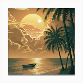 Sunset At The Beach 9 Canvas Print