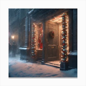 Christmas In London 2 Canvas Print