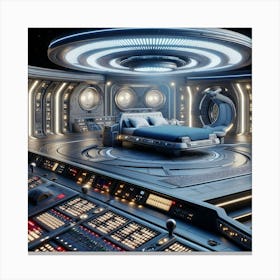 Futuristic Bedroom Canvas Print