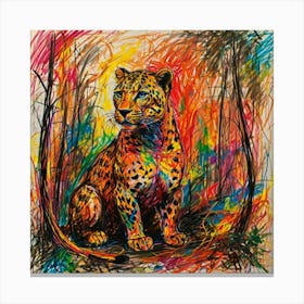 Leopard In The Woods Canvas Print